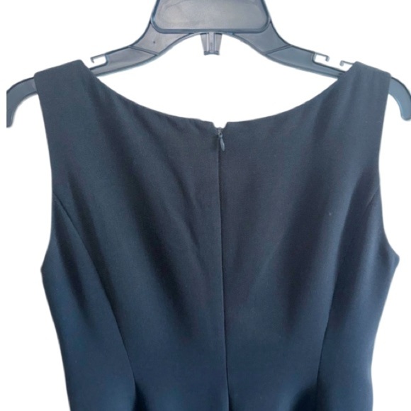 Tahari Arthur Levine 2Pc Set Dress/Jacket Black Faux Fur Trim Sz Large MobWife - Picture 10 of 13